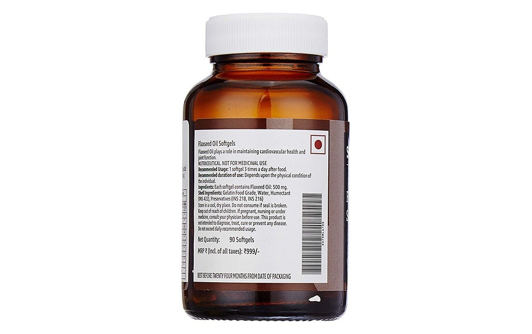 Solimo Flaxseed Oil Softgels    Plastic Jar  90 pcs